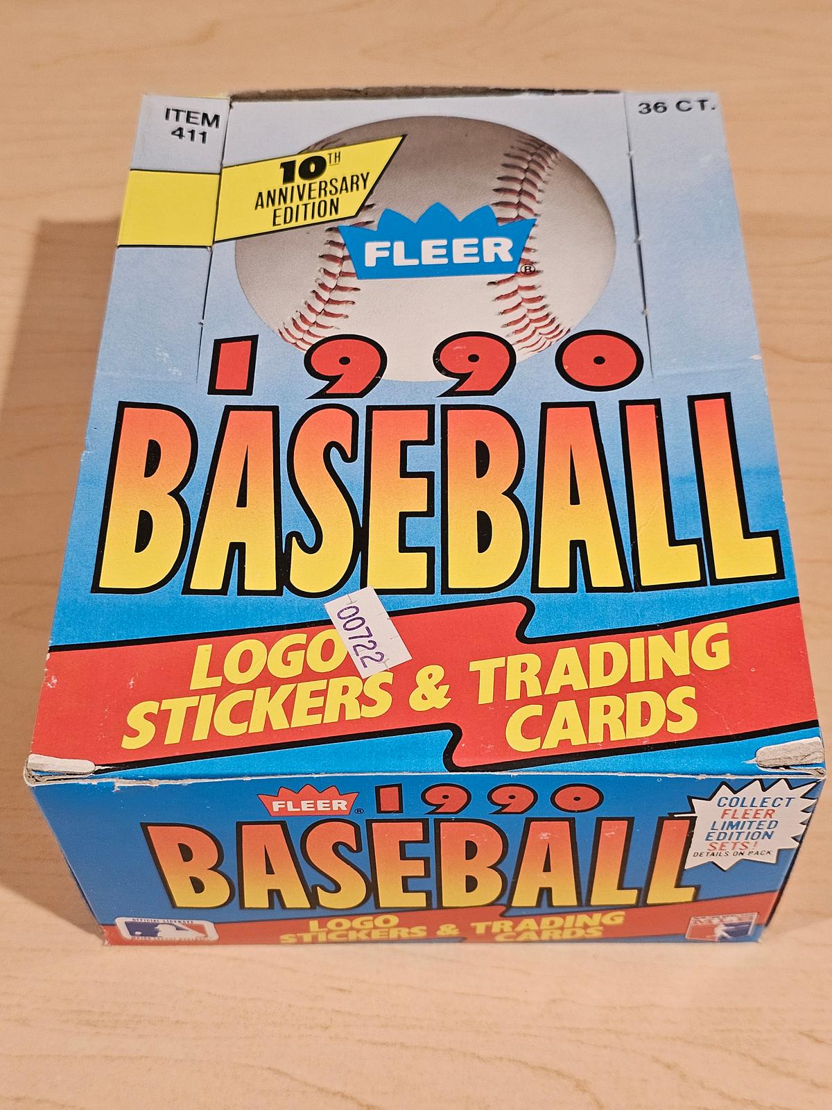 Fleer 1990 Baseball Stickers & Trading Cards Set