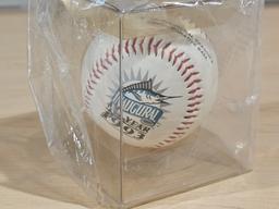 Sealed Florida Marlins 1993 Inaugural Year Baseball in Holder