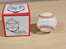 Player Signed Baseball in Holder Box