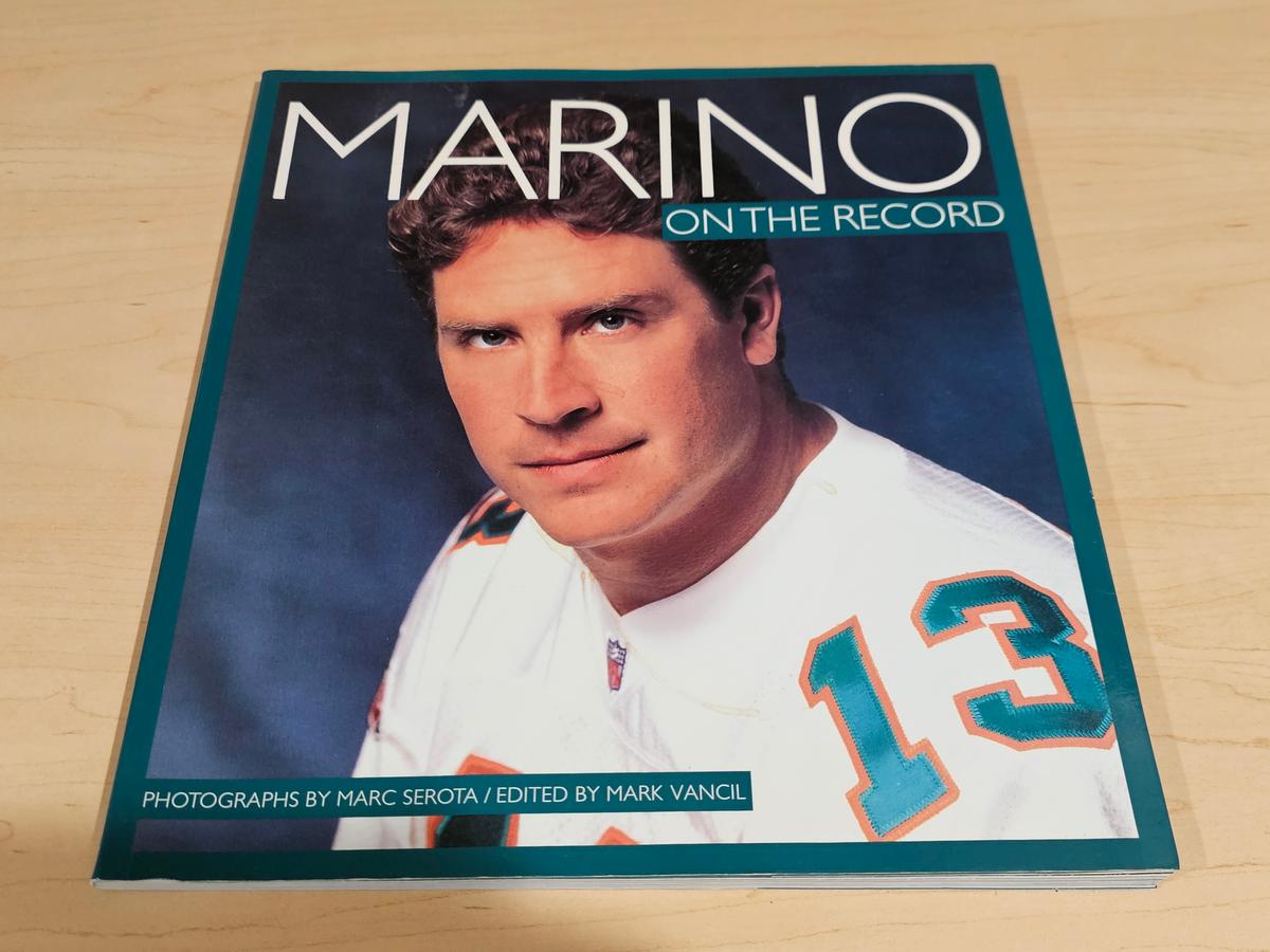 Dan Marino On The Record Hard Cover Book