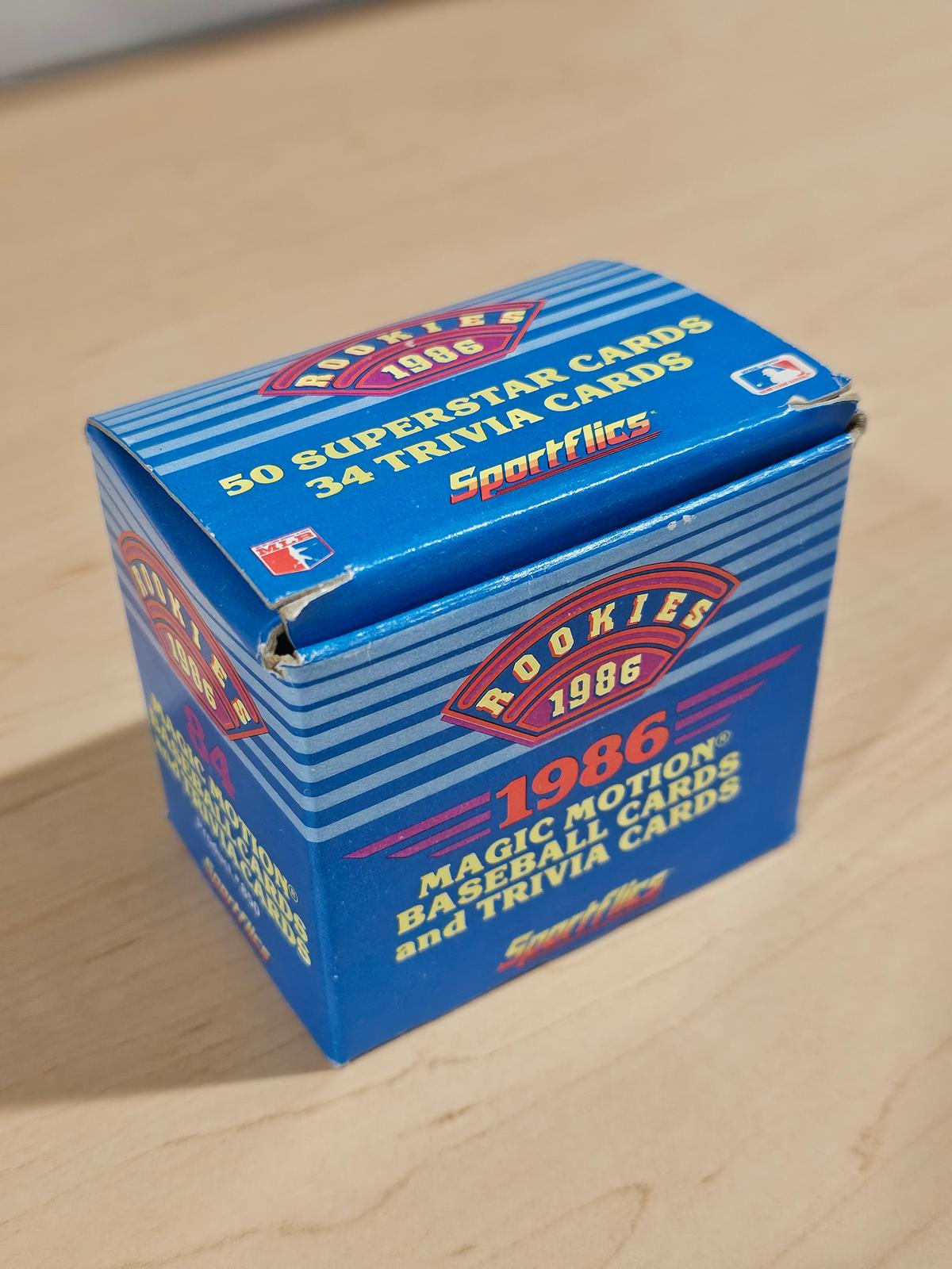 Sportflics 1986 Magic Motion Baseball and Trivia Cards