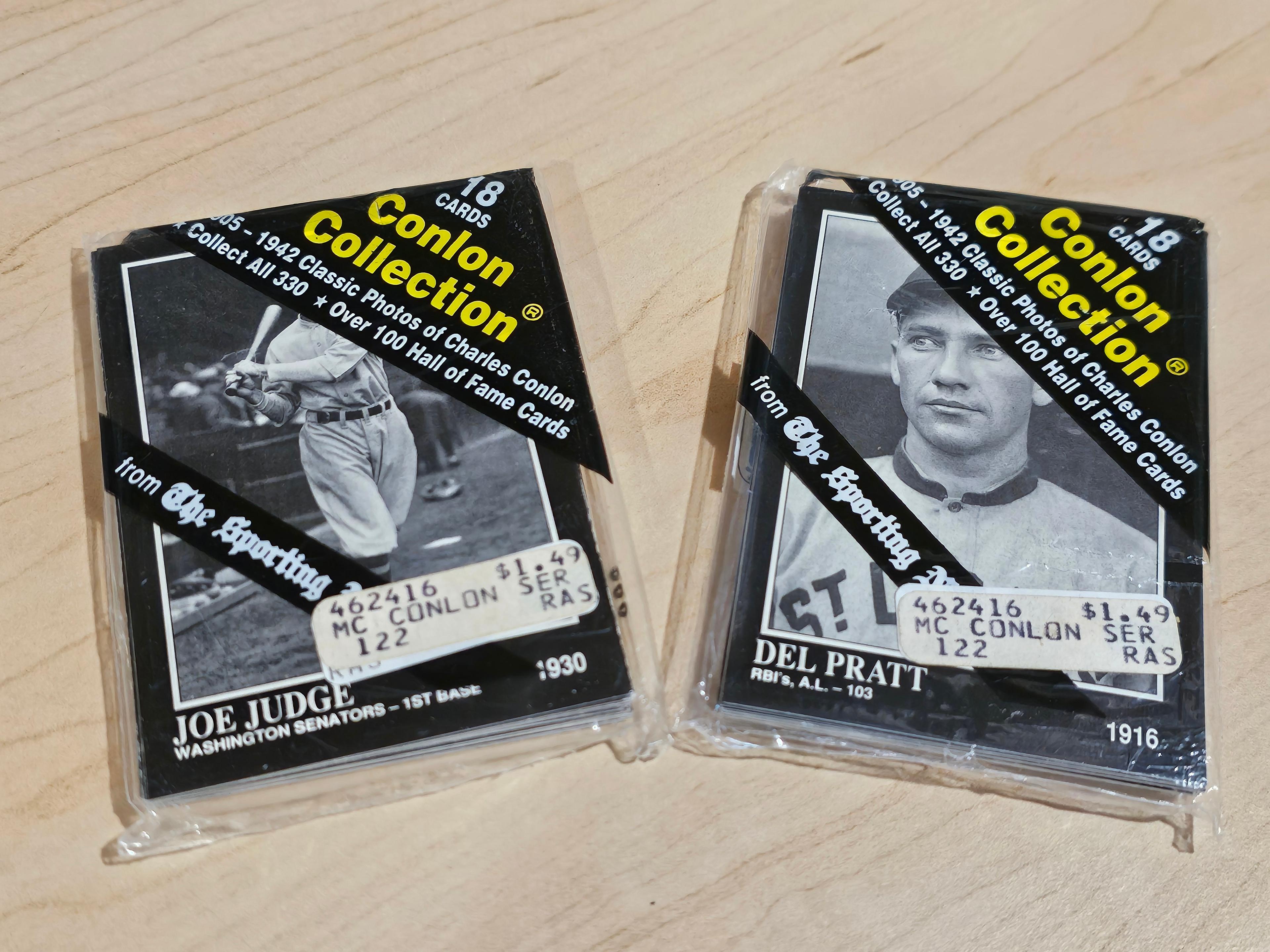 Sealed Classic Conlon Collection Hall of Fame Baseball Cards Packs