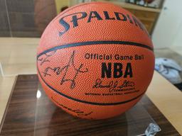 Official Spalding Players Signed Basketball with Case