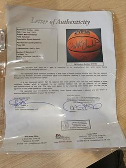 Wilt Chamberlain Official Spalding Signed Basketball with Case - James Spence Certified