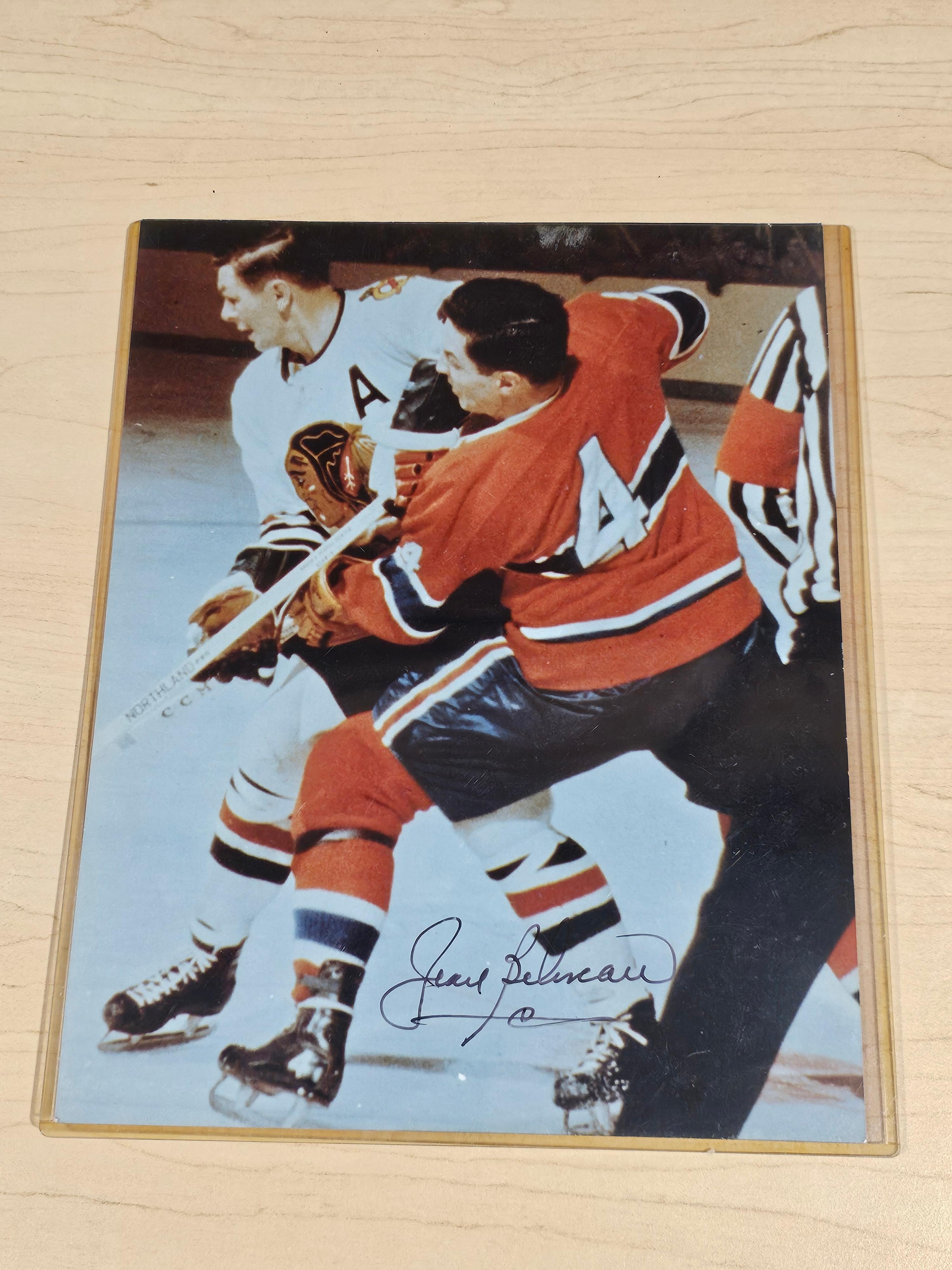 Jean Beliveau Signed 8x10 Color Photo