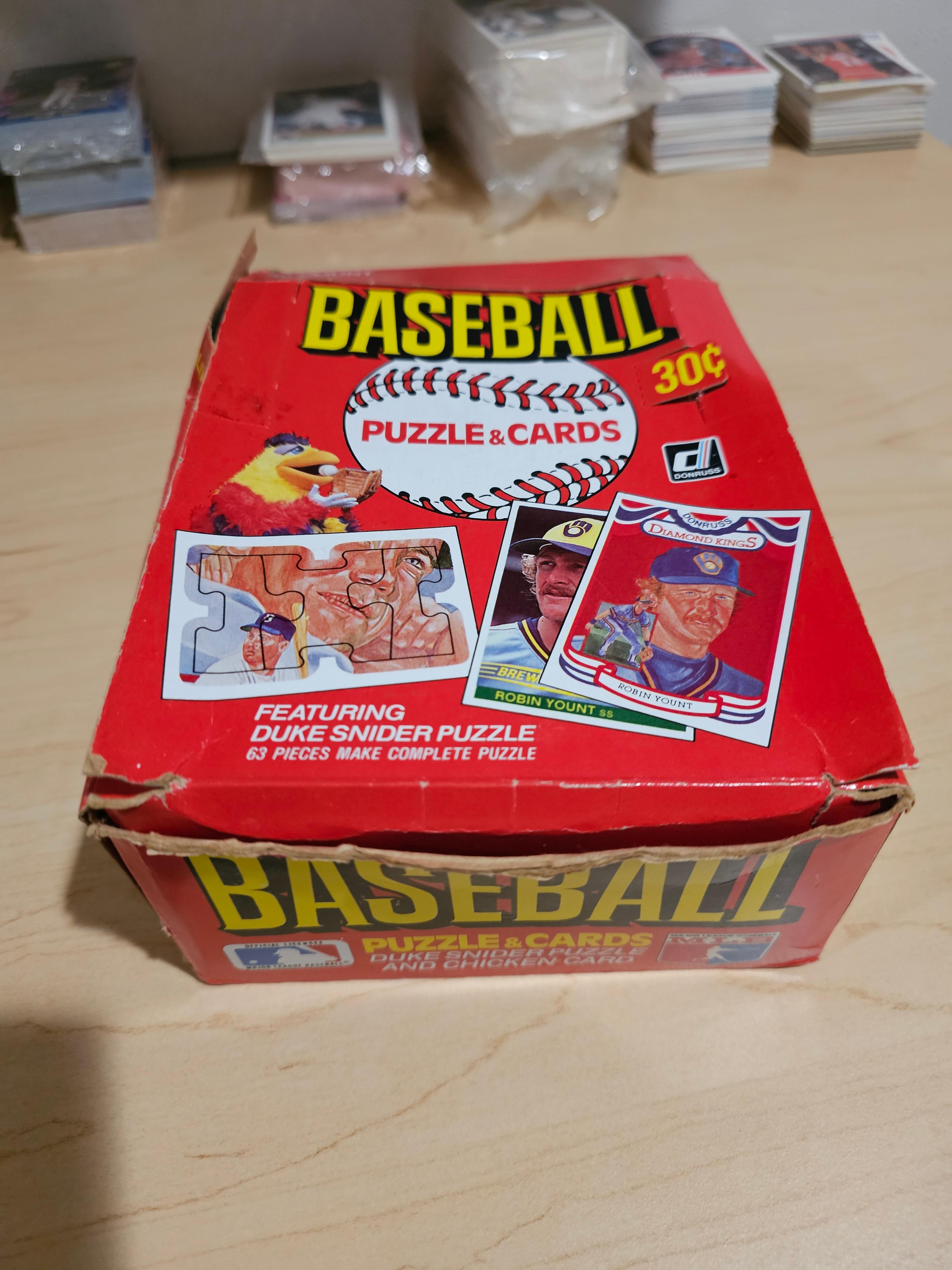 Donruss Baseball Puzzle & Cards Opened Set