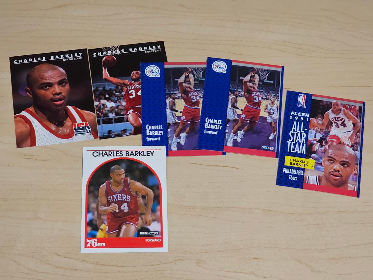 Charles Barkley Trading Cards Lot