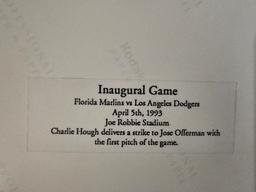 Artist Signed Florida Marlins 1993 Inaugural Game Photo