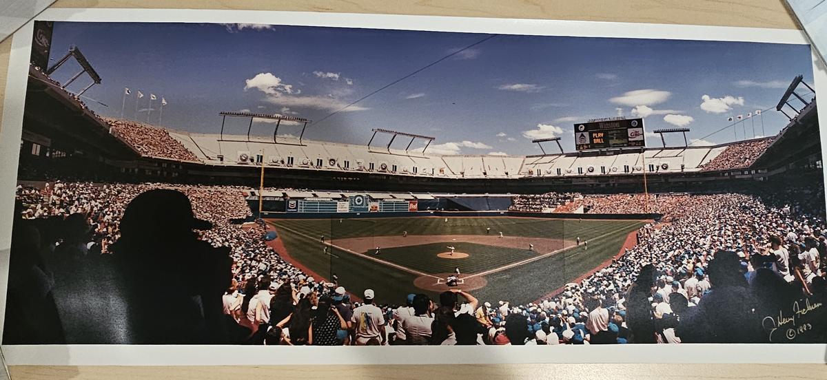 Artist Signed Florida Marlins 1993 Inaugural Game Photo
