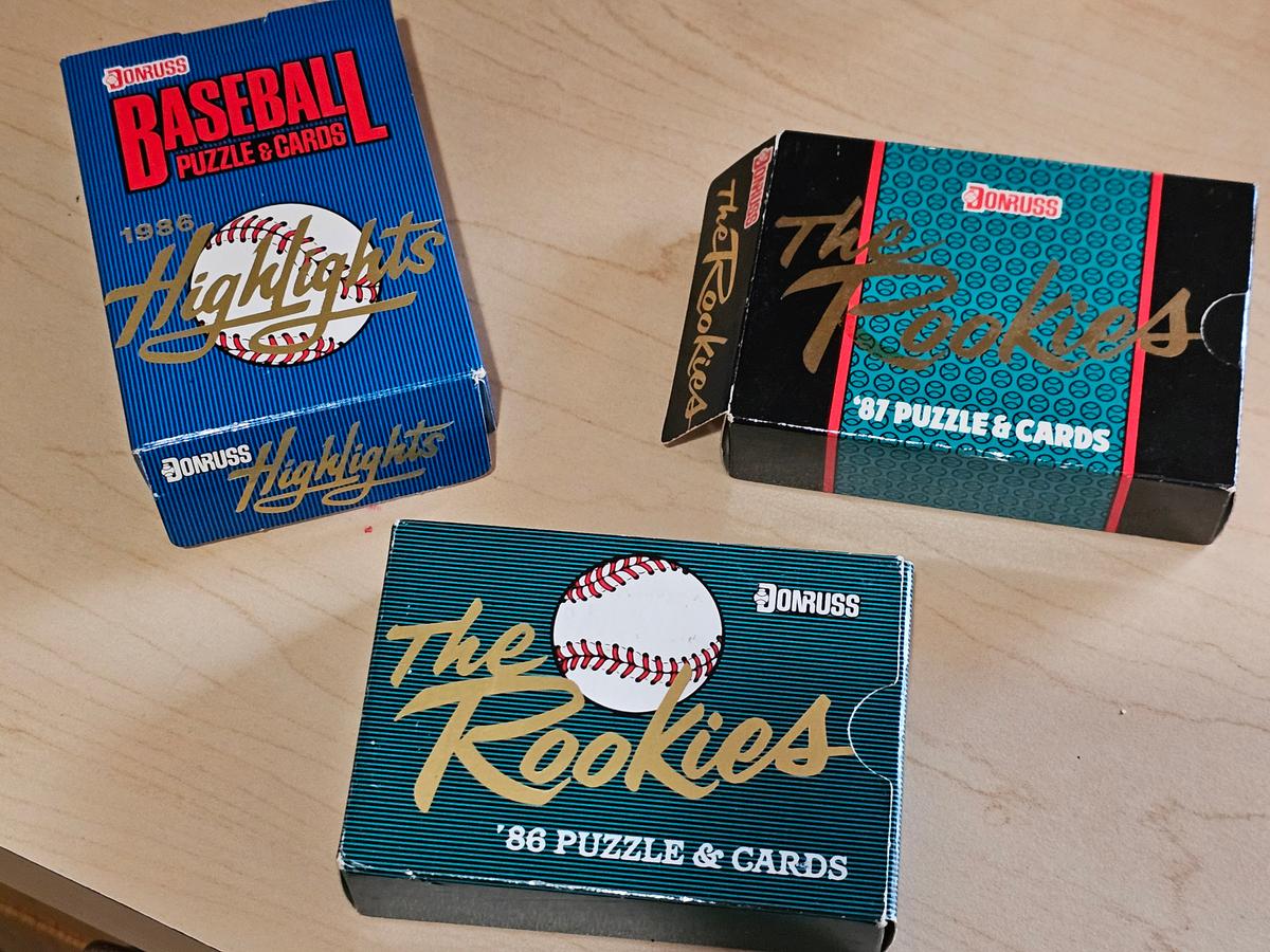 Donruss Baseball Puzzle & Cards Packs Lot