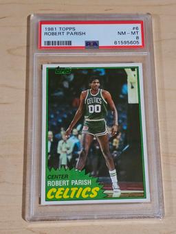 Topps 1981 Robert Parish Card - PSA Graded Mint 8