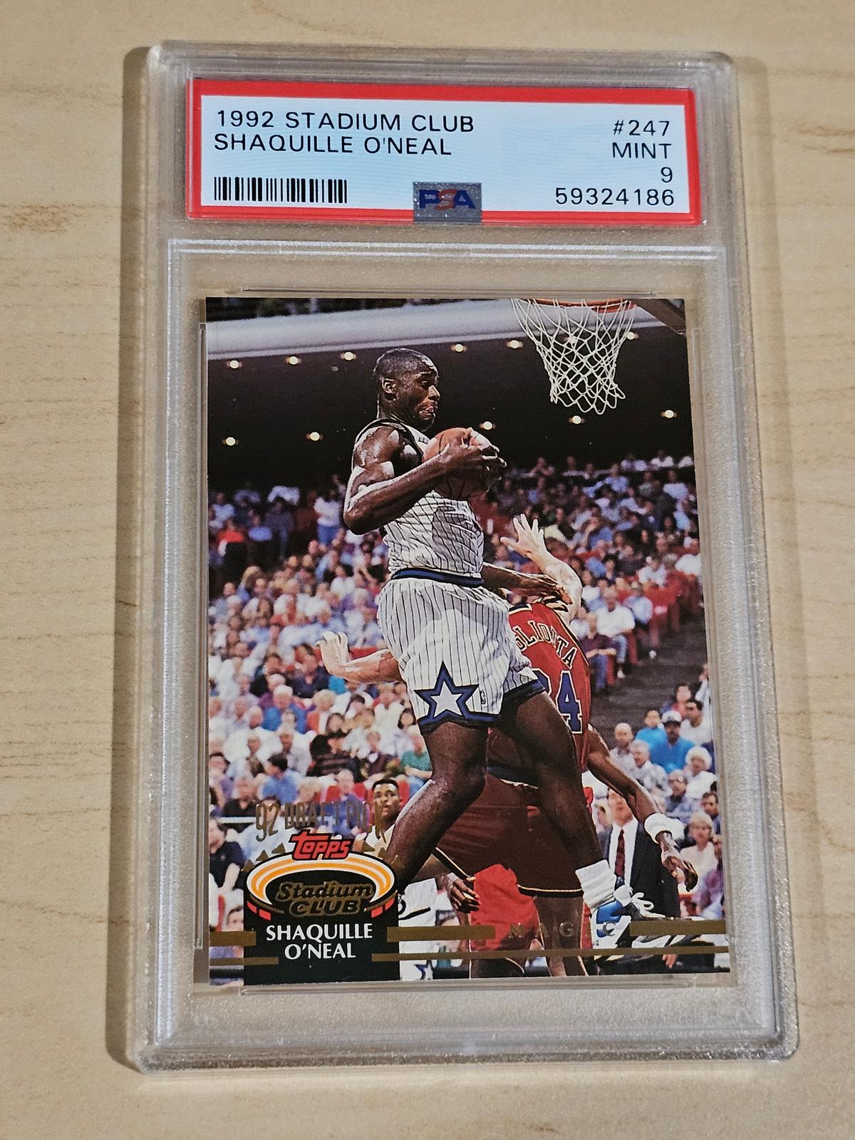 Topps 1992 Shaquille O'Neal Card - PSA Graded Mint 9