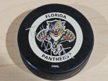 Florida Panthers Player Signed Hockey Puck