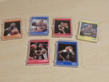 (6) Star NBA Players Silver and Gold Cards Collection