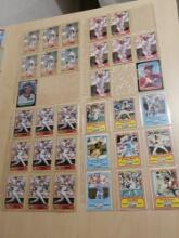 Assorted Baseball Trading Cards in Plastic Protective Sheets