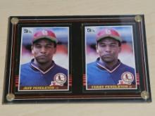 Jeff Pendleton Donruss 1985 Trading Cards in Frame