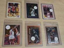 Michael Jordan Trading Card Collection in Plastic Protective Sleeves