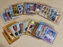 Assorted Baseball Trading Cards in Plastic Protective Sleeves