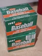 Fleer 1987 Baseball Logo Stickers & Trading Cards Box