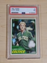 Topps 1981 Larry Bird Card - PSA Graded Mint 7