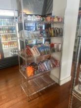 36” Four Shelve Stainless Finished Storage Or Display Racks