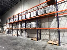 Pallet Racking,1 Year Old, 18 Ft H X 44", (3) Tier with Grids With Forklift Bumper Guards