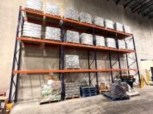 Pallet Racking,1 Year Old, 18 Ft H X 44", (3) Tier with Grids With Forklift Bumper Guards