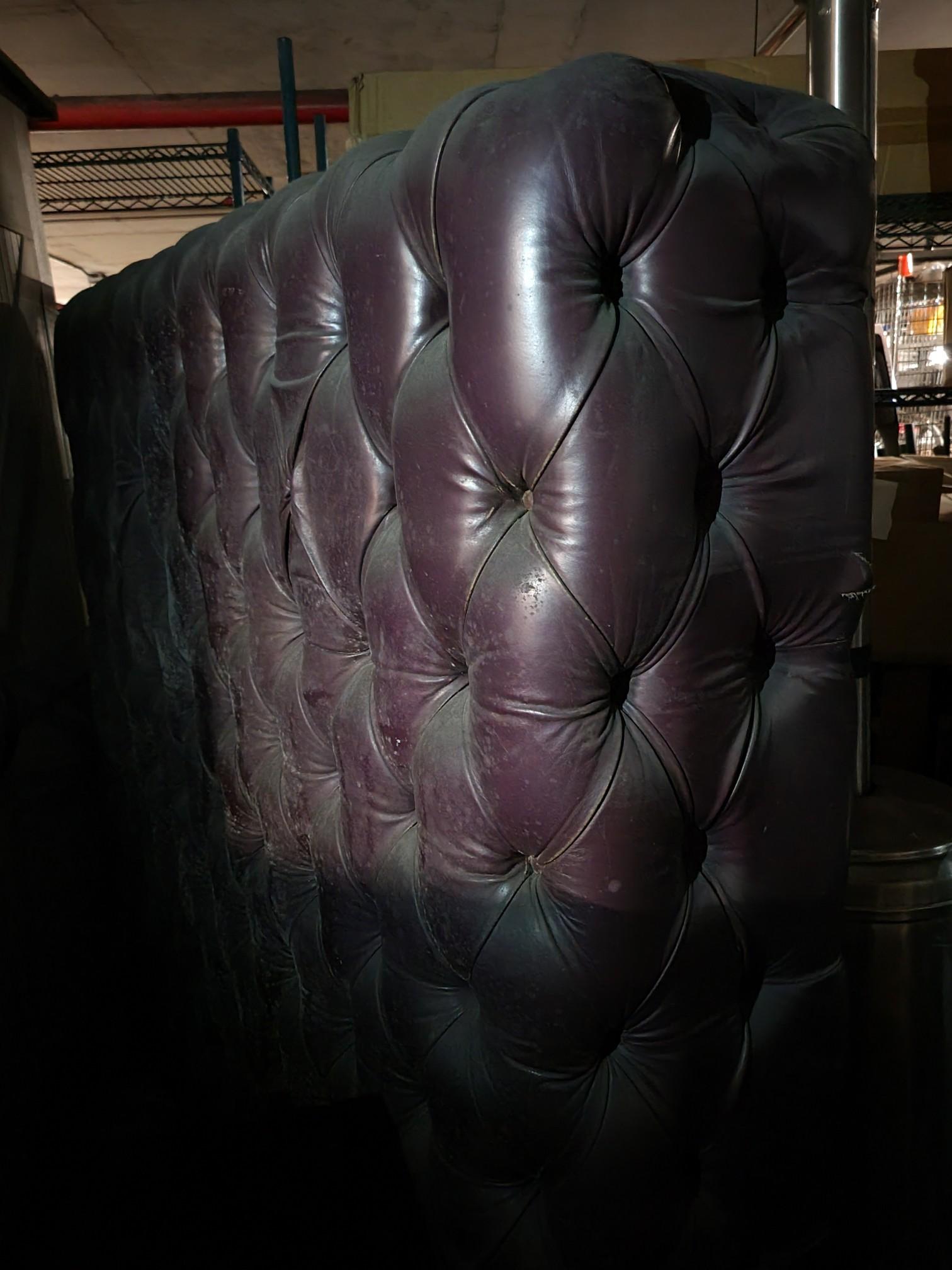 60" x 60" Leather Ottoman