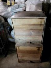 Wood Cabinets Used As Cashier Stands