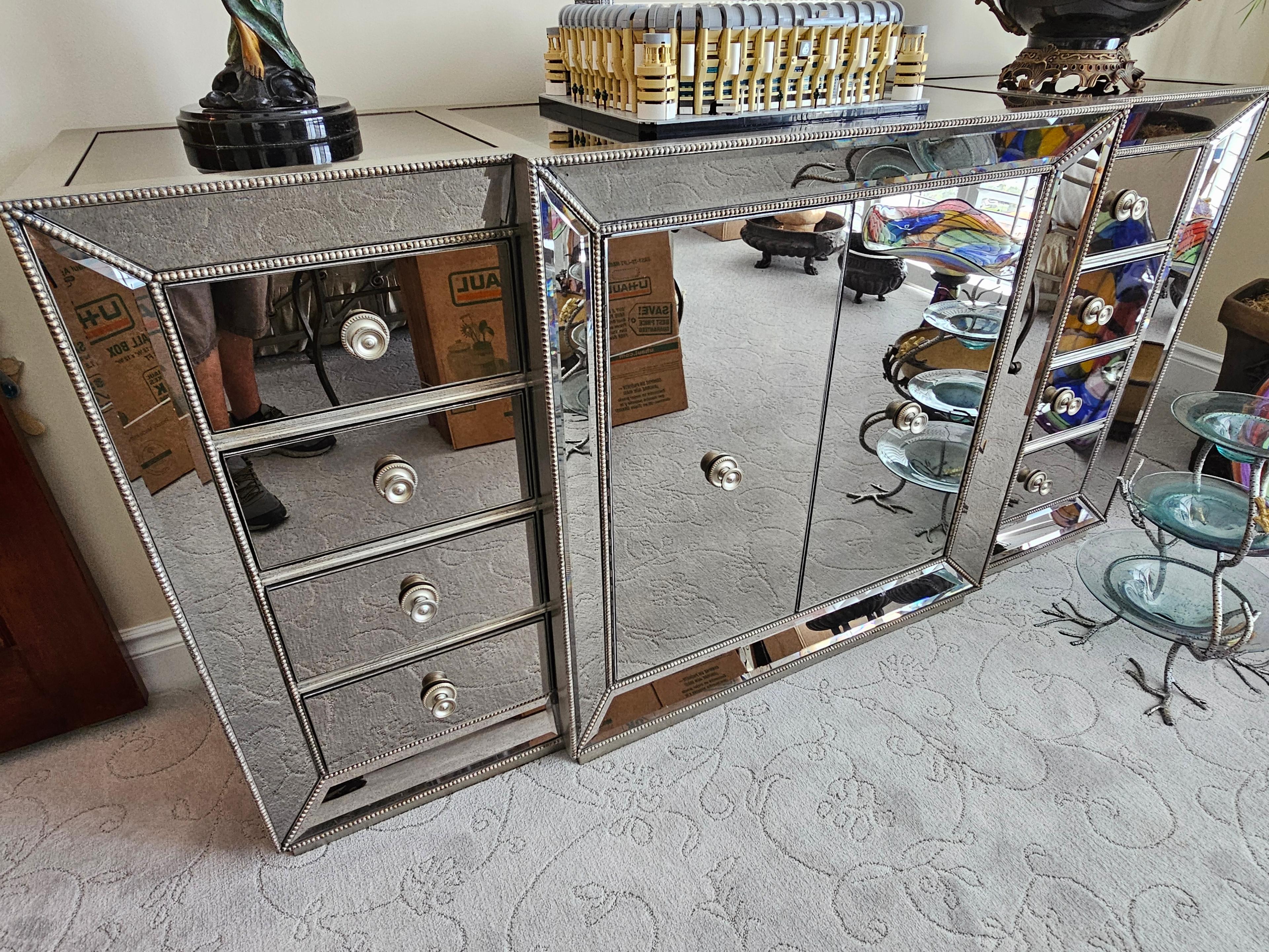 73" Mirrored Credenza