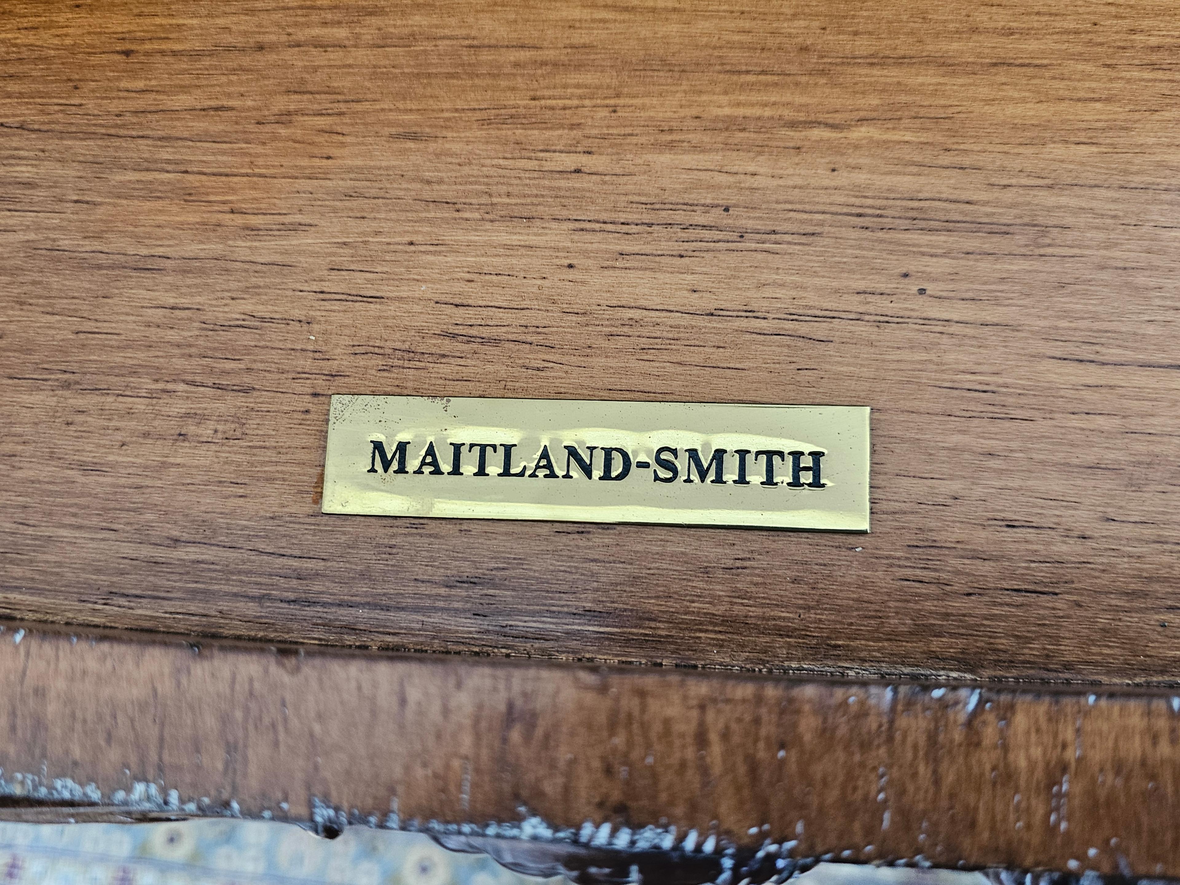 Maitland-Smith 63" Bull Nose Marble Top Wood Credenza