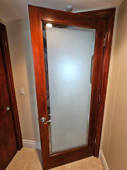 34" x 83" Interior Glass and Wood Door with Hardware