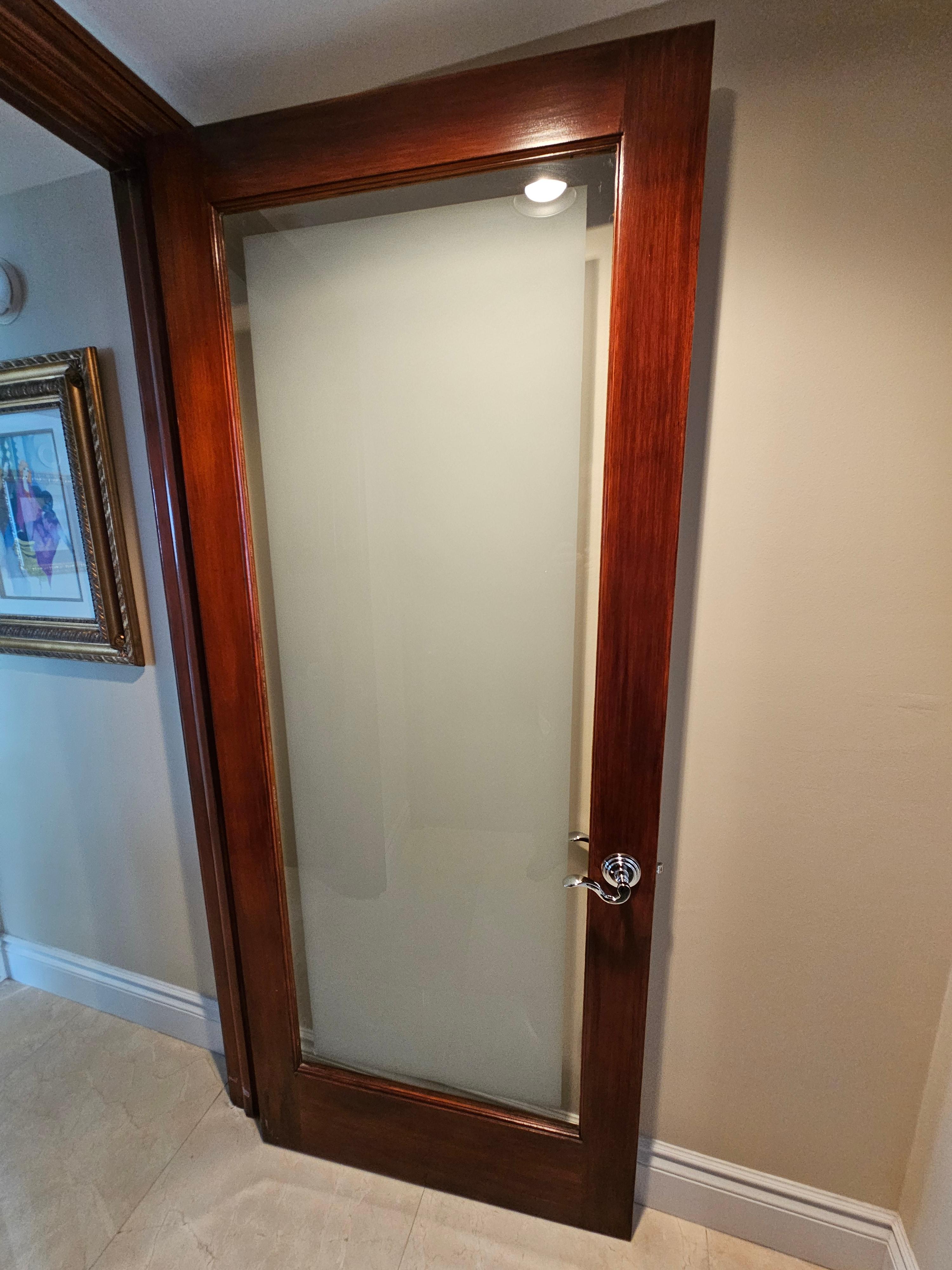 34" x 83" Interior Glass and Wood Door with Hardware