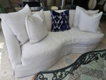 94" Upholstered Sofa with Pillows