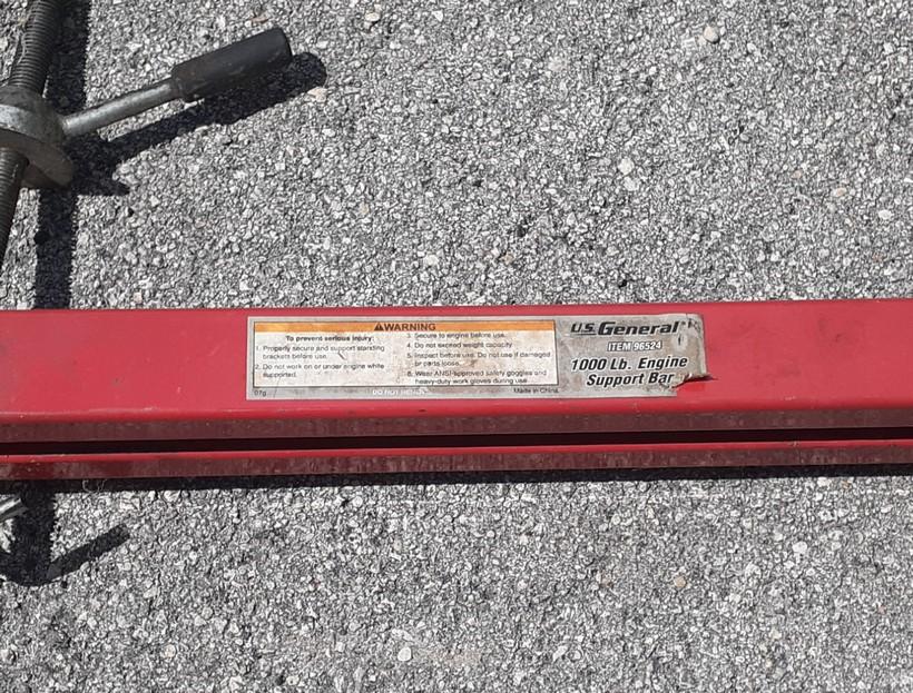 US General 1000lb Support Bar - 96524