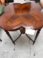 Four Leaf Clover Wooden Table - made in Italy - 24"  x  24"  x  28" - Estimated Auction Price: $ 200