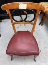 Double Snake Backed Leather and Nail Head Chair Etched in Gold - Estimated Auction Price: $100.00 _