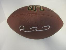 Patrick Mahomes of the Kansas City Chiefs signed autographed brown full size football TAA COA 694