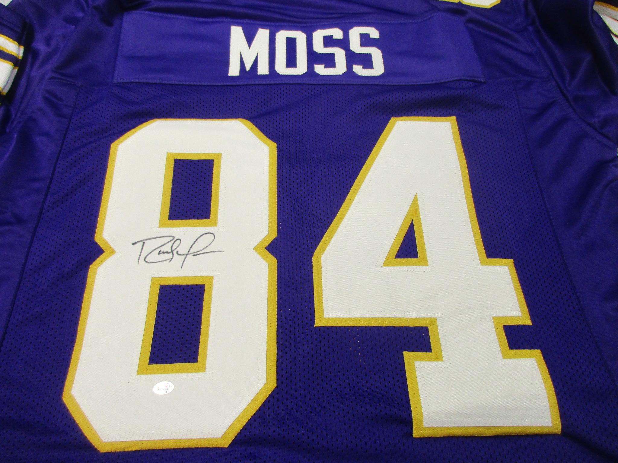 Randy Moss of the Minnesota Vikings signed autographed football jersey PAAS COA 064