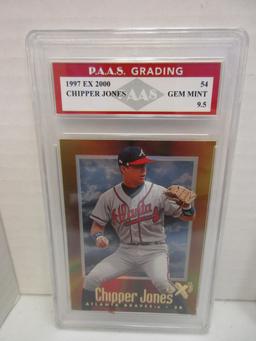 Chipper Jones Braves 1997 EX 2000 #54 graded PAAS Gem Mint 9.5