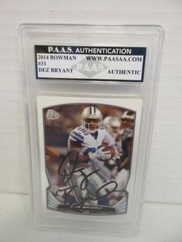 Dez Bryant of the Dallas Cowboys signed autographed slabbed sportscard PAAS Holo 089