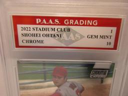 Shohei Ohtani Angels 2022 Stadium Club Chrome #1 graded PAAS Gem Mint 10