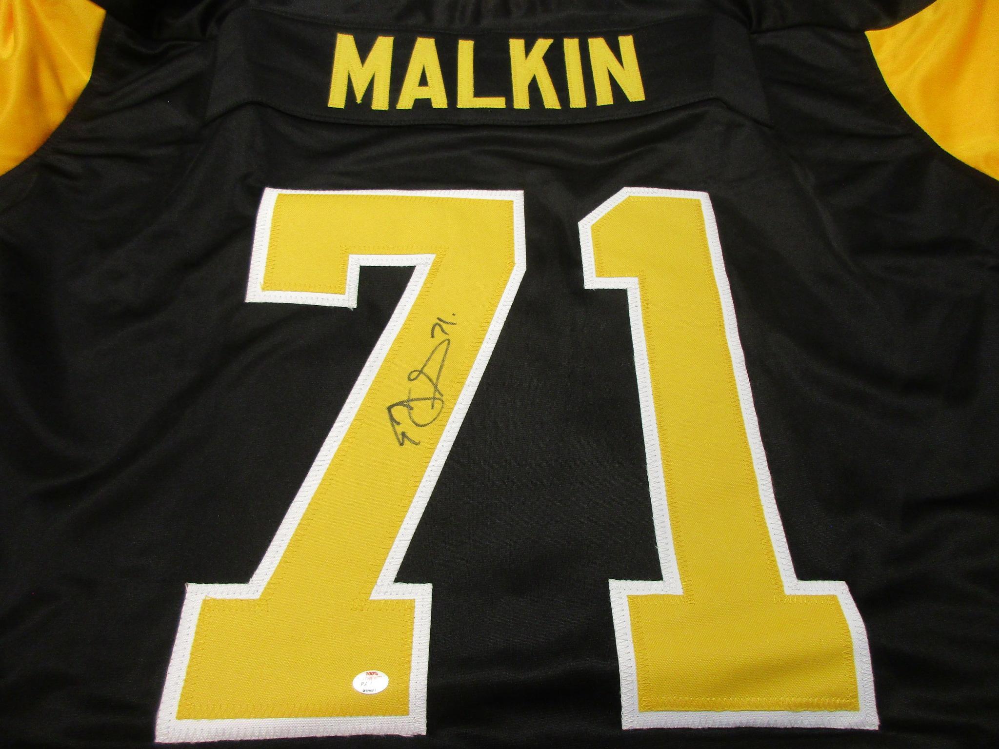 Evgeni Malkin of the Pittsburgh Penguins signed autographed hockey jersey PAAS COA 491