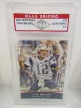 Tom Brady Patriots 2012 Bowman #50 graded PAAS Gem Mint 9.5