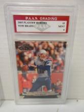 Tom Brady Patriots 2005  Playoff Honors #61 graded PAAS Mint 9