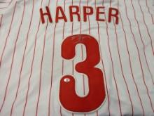 Bryce Harper of the Philadelphia Phillies signed autographed baseball jersey PAAS COA 253