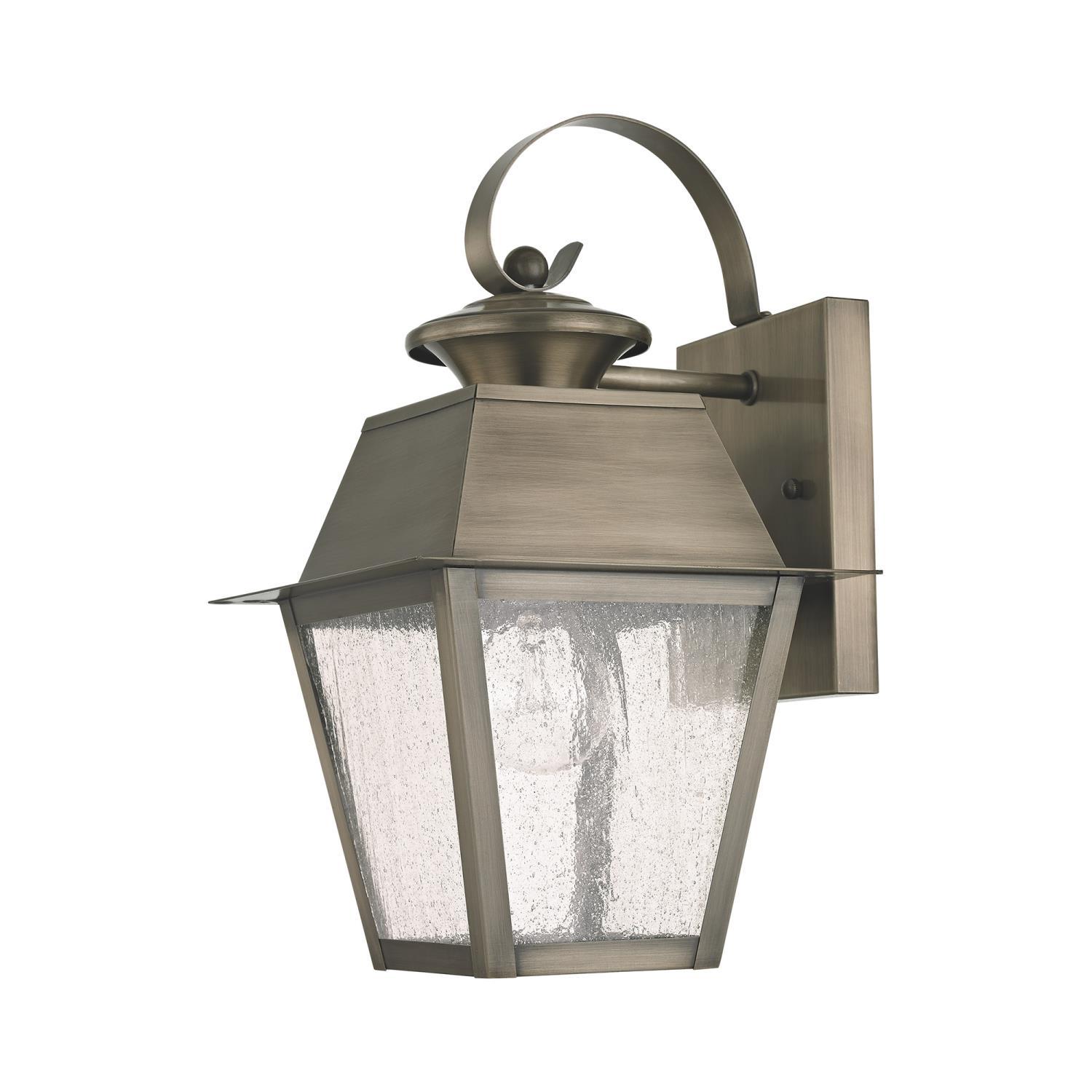 Livex Lighting 1 Light Outdoor Wall Lantern With Vintage Pewter Finish 2162-29