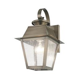 Livex Lighting 1 Light Outdoor Wall Lantern With Vintage Pewter Finish 2162-29