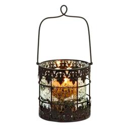 GWG Outlet Metal Glass Candle Holder 12"H, 6"W