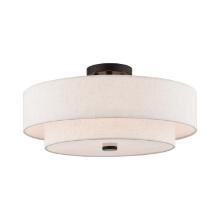 Livex Lighting 4 Light Steel Ceiling Mount With English Bronze Finish 51085-92